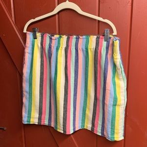J.Crew Factory Sidewalk Skirt Rainbow Stripe 14